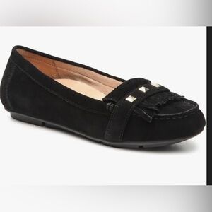 Vionic WIDE 356 Thera Loafers in Suede Black Women’s 10 WIDE
